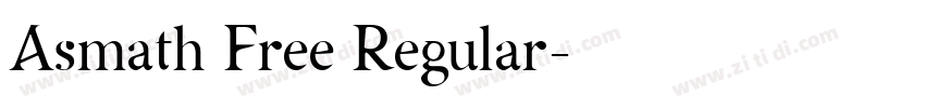 Asmath Free Regular字体转换
